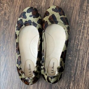 L.L. Bean pony hair camo flats